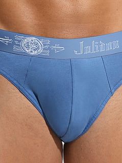 Шелковистые трусы на глянцевой красивой резинке Jolidon DTТн81мм Riviera_blue